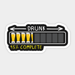 Drunk Beer Loading 45% Complete Sticker